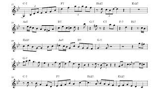 Autumn Leaves  Chet Baker Solo Transcription [upl. by Wolgast]