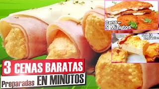 3 CENAS RÁPIDAS 🌮😋 Con POCOS INGREDIENTES RICAS y FACILES LAS 3 MEJORES [upl. by Nibor]