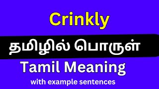 Crinkly meaning in Tamil Crinkly தமிழில் பொருள் [upl. by Nacul]