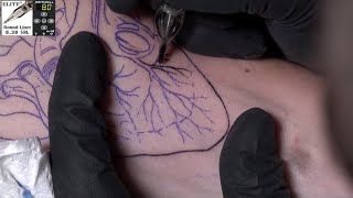 Guarded heart  Tattoo time lapse [upl. by Nabalas847]