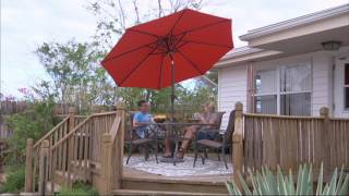 ATLeisure 9 Starlight Solar Market Umbrella with Cover on QVC [upl. by Ever]