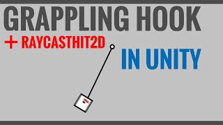 GRAPPLING GUN with RayCastHit2D in 3 steps in Unity [upl. by Ayikal]