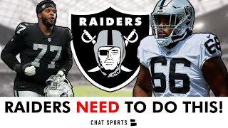 Las Vegas Raiders Should Move Dylan Parham Or Thayer Munford To RG  Raiders Offensive Line Rumors [upl. by Adniuqal112]