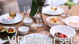 Corelle LivingwareMorning Blue Dinner Set 57 Pcs [upl. by Backer]