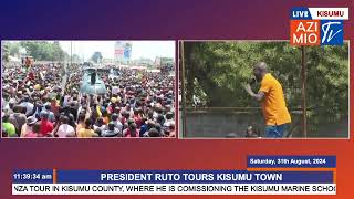 CROWD ERRUPTS with laughter after Ruto promises former Kisumu Central MP Kazi Mtaani job [upl. by Rozek]