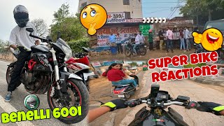 Finally Super Bike Se Ride le Hi Li😍Benelli 600i crazy sound reaction🤯motovlog benelli600i [upl. by Ecidnarb]