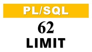 PLSQL tutorial 62 PLSQL Collection Method LIMIT in Oracle Database [upl. by Hervey]