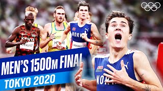 Ingebrigtsen breaks OLYMPIC RECORD  Mens 1500m final at Tokyo 2020 [upl. by Annayehc356]