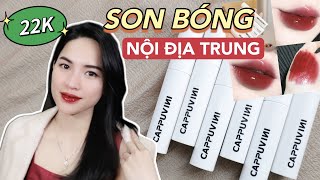 Review Son bóng CAPPUVINI nội địa Trung SIÊU RẺ 22K  Cực hot Shopee [upl. by Sanburn754]