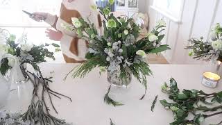 Ashlyn Carter  WINTERY WHITE FLORAL ARRANGEMENT [upl. by Ruy]