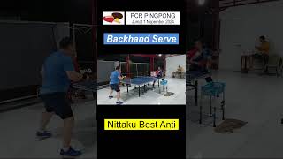 Backhand Serve Nittaku Best Anti pcr pingpong antispin nittaku best anti backhand serve [upl. by Saied]