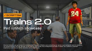 Trains 20  Peds System Showcase  FiveM Script scriptsm [upl. by Haldan]