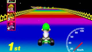 Mario Kart 64  Rainbow Road Cheating AI Exposed [upl. by Artenek]