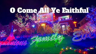 Dyker Heights Christmas Lights 2024  Oh Come All ye Faithful [upl. by Idnym548]