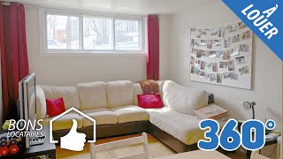 Logement à louer Appartement Tour Multilogements  Ahuntsic 4 ½ BonsLocatairescom 360 [upl. by Ardnasella]