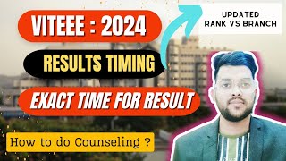 Viteee 2024 Result important update  Exact result date amp time  Rank vs branch for viteee 2024 vit [upl. by Ynaffyt359]