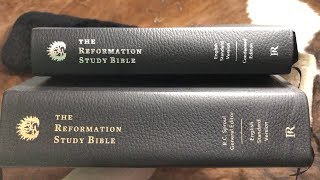 Reformation Study Bible Condensed vs Full Review Premium Cowhide Genuine Leather 4K [upl. by Ahsiekrats693]