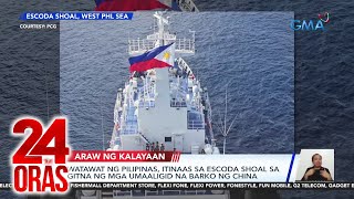 Watawat ng Pilipinas itinaas sa Escoda Shoal sa gitna ng mga umaaligid na barko ng China  24 Oras [upl. by Clellan593]