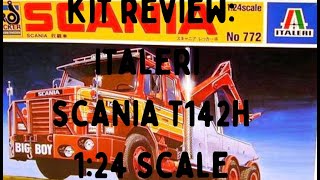 ITA Kit review Italeri Scania T142H kit scala 124  italiano [upl. by Lanor699]