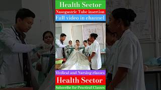 Ryles Tube insertion  Health Sector shorts nursing shortvideo youtubeshorts healthsector [upl. by Bolitho629]