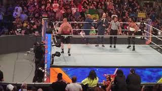 Paul Heyman introduces Brock Lesnar WWE SummerSlam 2019  Brock Lesnar vs Seth Rollins LIVE CROWD [upl. by Ahsyak621]