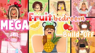 MEGA Fruit Bedroom BuildOff CHALLENGE Panda Vs 7 FANS [upl. by Eelam]