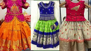 latest pattu langa designs for kidspattu lehenga designs [upl. by Cherilynn]