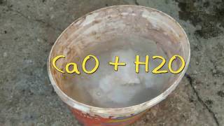 Calcium oxide and water CaO  H2O EXPERIMENT [upl. by Xavler946]