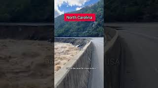 Lake lure dam failure  lake lure dam  lake lure  north carolina floods flashflood short shorts [upl. by Enaasiali619]