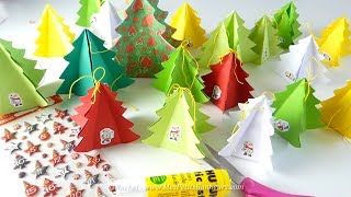 DIY  Calendrier de lAvent en Boites Sapins à imprimer et découper [upl. by Cosme]