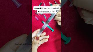 How to make Injection💉Syringe Mehndi Cone injection heena cone mehndi injectionmehndi [upl. by Eittap]