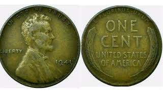 USA 1941 ONE CENT Coin VALUE  REVIEW Lincoln Penny 1941 [upl. by Mot881]