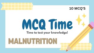 10 MCQS  Malnutrition  Causes symptoms Deficiency of Vitamin  Important Questions with Answer [upl. by Doherty]