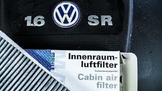 VW Golf 4 16 SR InnenraumfilterPollenfilter wechseln [upl. by Dichy555]