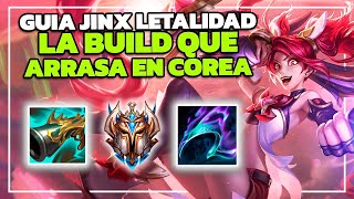 GUIA de la NUEVA BUILD de JINX que está ARRASANDO en Corea  League of Legends [upl. by Rramel]