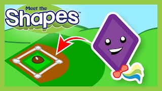 Meet the Shapes  quotDiamondquot Jumpin  Preschool Prep Company [upl. by Nannerb]