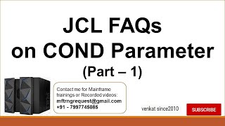 Interview questions on COND parameter Job Control Language [upl. by Sillig]