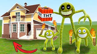 INNYUME SMILEYS STYLIZED 3D NEXTBOT VS HOUSES Garrys Mod [upl. by Ruperto]