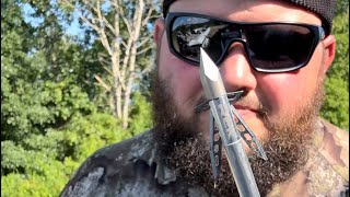 Broadhead accuracy test Milk jug bleed out test rekbroadheads the new HXP from REK [upl. by Nirred]