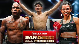 SIX SUPER FINISHES 💥 All fight finishes from Bellator San Diego [upl. by Wyler]