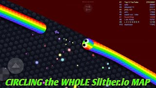 I CIRCLED THE WHOLE SLITHERIO LOBBY  circling the whole slitherio map Epic GamePlay [upl. by Dry]