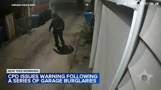 Police looking for suspect in at least 7 Chicago garage burglaries [upl. by Ahker560]