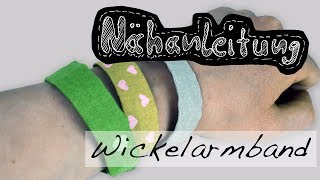 Nähanleitung Freundschaftsarmband selber nähen Wickelarmband Armband Tutorial Anleitung kostenlos [upl. by Aicilla]