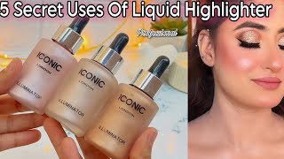 How To Use Iconic illuminator Like A Pro  Liquid Highlighter Professional Uses beautyhacks [upl. by Jarv]