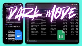 Enable Dark Mode on Mobile amp Tablet for Google Docs amp Sheets [upl. by Apicella684]