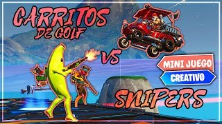 NUEVO SNIPER VS CARRITO DE GOLF  FORTNITE MINIJUEGO TEMPORADA 8 [upl. by Dud]