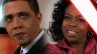 Obama vs Oprah Lightsaber Duel [upl. by Eslek]