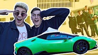 Recojo a MI HERMANO de la ESCUELA en un LAMBORGHINI Se emociona Logan G [upl. by Nahtanaj]