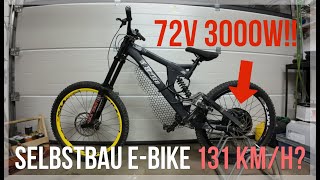 3000w 72V Selbstbau EBike Downhill Ebike Build Part 1 [upl. by Ydaj948]