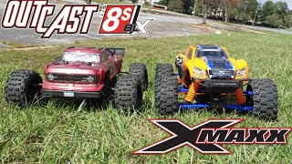 Arrma Outcast 8s vs Traxxas Xmaxx 8s [upl. by Devina]